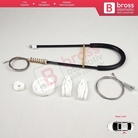 VW New Beetle Cabriolet 03 10 İçin Sağ Arka Sürgülü Cam Tamir Takımı