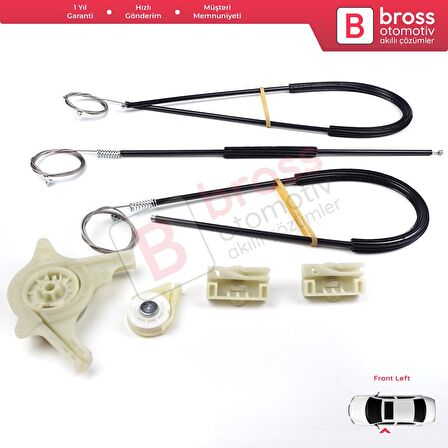 Audi A4 S4 B8 8KH 8K5 8K2 2008-2015 4/5 Kapı 8K0839461 İçin Elektrikli Arka Sol Cam Kriko Tamir Seti