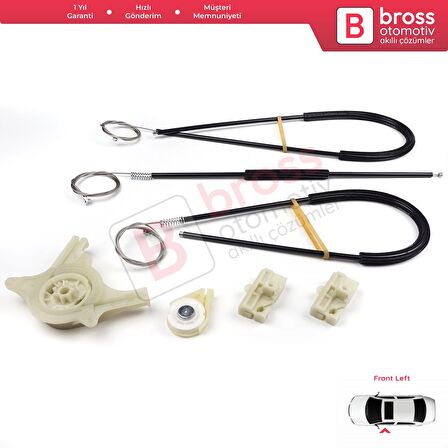 Audi A4 S4 B8 8KH 8K5 8K2 2008-2015 4/5 Kapı 8K0839461 İçin Elektrikli Arka Sol Cam Kriko Tamir Seti