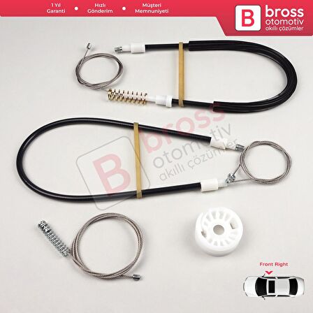 BMW 1 E87 2003-2012 5-Kapı Hatchback 51357138467 İçin Arka Sol Cam Kriko Tamir Seti