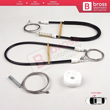 BMW 1 E87 2003-2012 5-Kapı Hatchback 51357138467 İçin Arka Sol Cam Kriko Tamir Seti