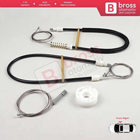 BMW 1 E87 2003-2012 5-Kapı Hatchback 51357138467 İçin Arka Sol Cam Kriko Tamir Seti