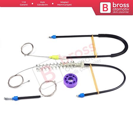 VW Phaeton 3D MK1 2002-2016 LWB Uzun Şase 3D7839462 İçin Arka Sağ Kapı Cam Kriko Tamir Seti