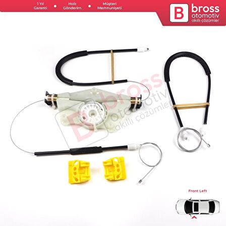 VW Golf MK4 Jetta Bora A4 1J 4/5 Kapı 1JM898461 İçin Sol Ön Cam Kriko Tamir Seti