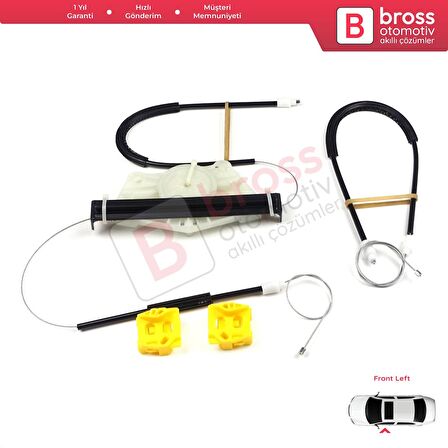 VW Golf MK4 Jetta Bora A4 1J 4/5 Kapı 1JM898461 İçin Sol Ön Cam Kriko Tamir Seti