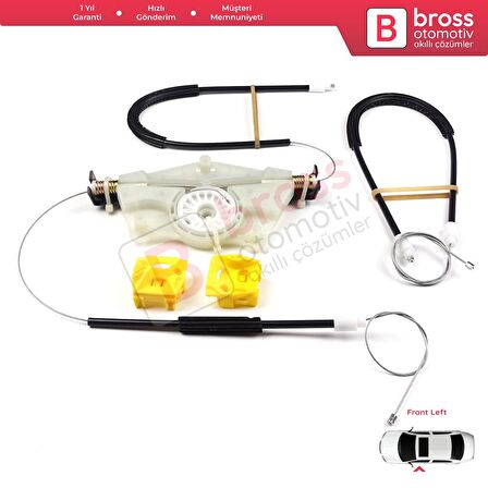 VW Golf MK4 Jetta Bora A4 1J 4/5 Kapı 1JM898461 İçin Sol Ön Cam Kriko Tamir Seti