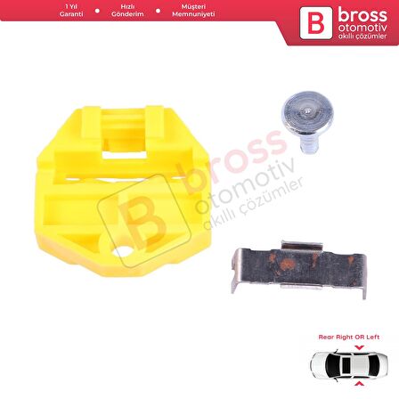 BWR55 Mercedes Opel Saab 9 3 İçin Arka Sağ veya Sol Cam Kriko Klipsi