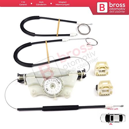 Seat Toledo MK2 1998-2004 Leon MK1 1999-2006 4/5 Kapı 1M0837461A İçin Sol Ön Cam Kriko Tamir Seti