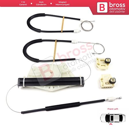 Seat Toledo MK2 1998-2004 Leon MK1 1999-2006 4/5 Kapı 1M0837461A İçin Sol Ön Cam Kriko Tamir Seti