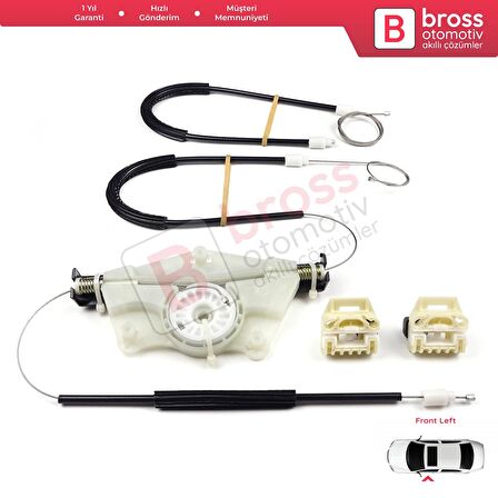 Seat Toledo MK2 1998-2004 Leon MK1 1999-2006 4/5 Kapı 1M0837461A İçin Sol Ön Cam Kriko Tamir Seti