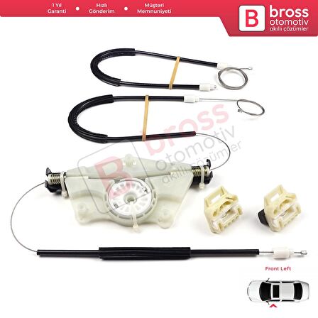 Seat Toledo MK2 1998-2004 Leon MK1 1999-2006 4/5 Kapı 1M0837461A İçin Sol Ön Cam Kriko Tamir Seti