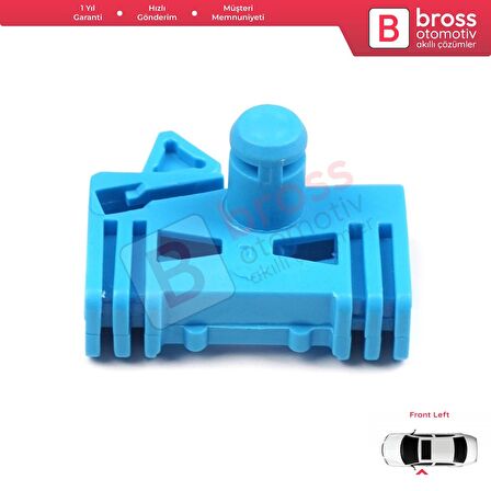 Renault Clio 2 Coupe İçin Ön Sol Kapı Cam Kriko Tamir Klipsi 7700842247