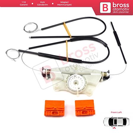 Audi A4 B6 8E2 8E5 B7 8EC 8ED Seat Exeo 3R2 3R5 4/5 Kapı 8E0837461 İçin Ön Sol Cam Kriko Tamir Seti