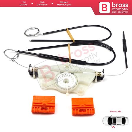 Audi A4 B6 8E2 8E5 B7 8EC 8ED Seat Exeo 3R2 3R5 4/5 Kapı 8E0837461 İçin Ön Sol Cam Kriko Tamir Seti