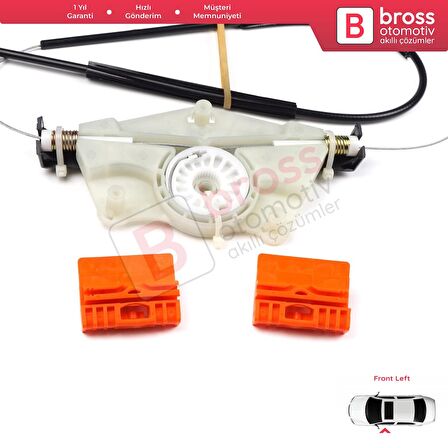 Audi A4 B6 8E2 8E5 B7 8EC 8ED Seat Exeo 3R2 3R5 4/5 Kapı 8E0837461 İçin Ön Sol Cam Kriko Tamir Seti