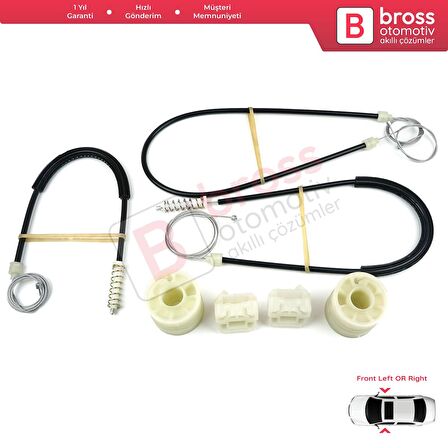 VW Transporter T5 Caravelle Multivan 2003-2015 7H0837753 7H0837754 İçin Ön Kapı Cam Kriko Tamir Seti