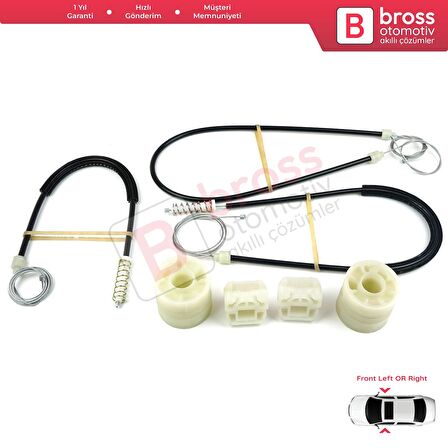 VW Transporter T5 Caravelle Multivan 2003-2015 7H0837753 7H0837754 İçin Ön Kapı Cam Kriko Tamir Seti