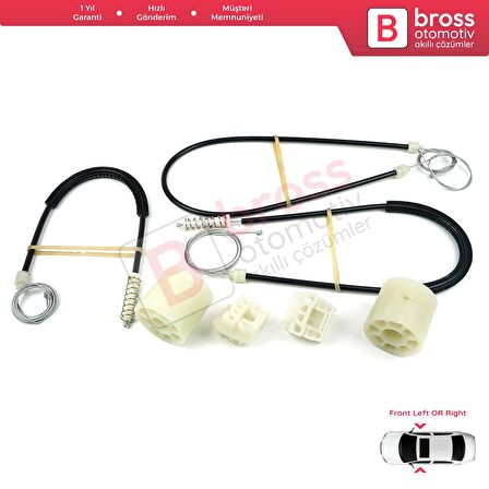 VW Transporter T5 Caravelle Multivan 2003-2015 7H0837753 7H0837754 İçin Ön Kapı Cam Kriko Tamir Seti