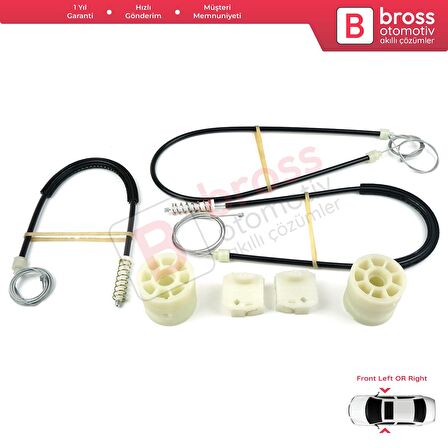 VW Transporter T5 Caravelle Multivan 2003-2015 7H0837753 7H0837754 İçin Ön Kapı Cam Kriko Tamir Seti