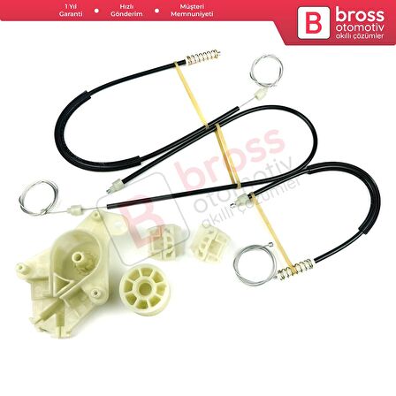 VW Transporter T5 Caravelle Multivan 2003-2015 7H0837754 İçin Ön Sağ Kapı Cam Kriko Tamir Seti