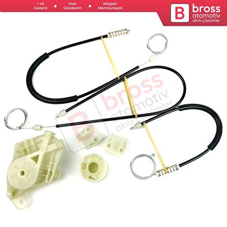 VW Transporter T5 Caravelle Multivan 2003-2015 7H0837754 İçin Ön Sağ Kapı Cam Kriko Tamir Seti