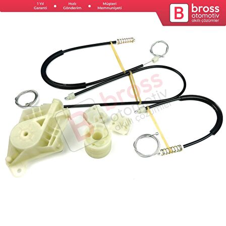 VW Transporter T5 Caravelle Multivan 2003-2015 7H0837754 İçin Ön Sağ Kapı Cam Kriko Tamir Seti