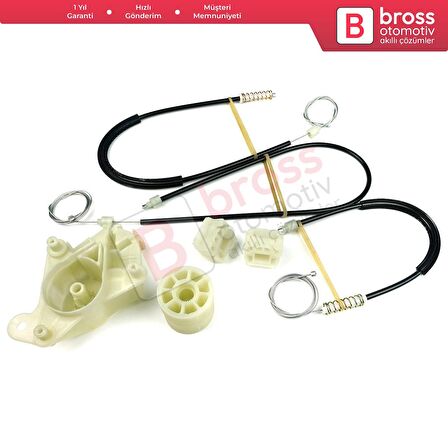 VW Transporter T5 Caravelle Multivan 2003-2015 7H0837754 İçin Ön Sağ Kapı Cam Kriko Tamir Seti