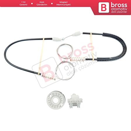 Renault Clio MK2 BB/CB 1998-2012 4/5 Kapı 7700842240 İçin Ön Sağ veya Sol Kapı Cam Kriko Tamir Seti