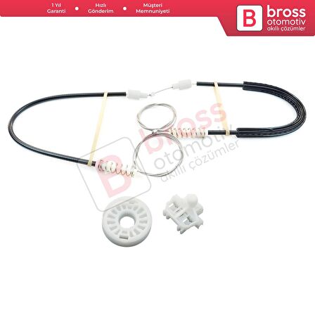 Renault Clio MK2 BB/CB 1998-2012 4/5 Kapı 7700842240 İçin Ön Sağ veya Sol Kapı Cam Kriko Tamir Seti