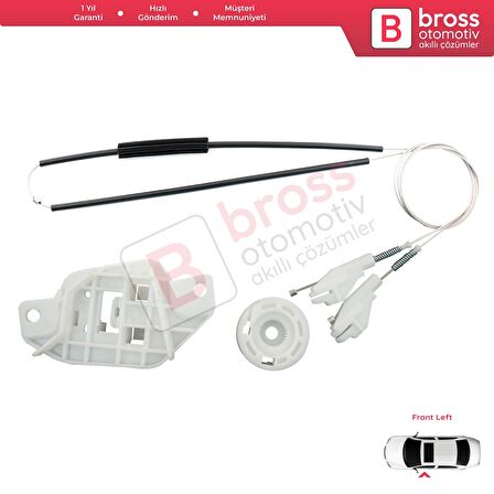 Hyundai Accent MK2 LC 2000-2006 4/5-Kapı 8240325010 İçin Ön Sol Kapı Cam Kriko Tamir Seti