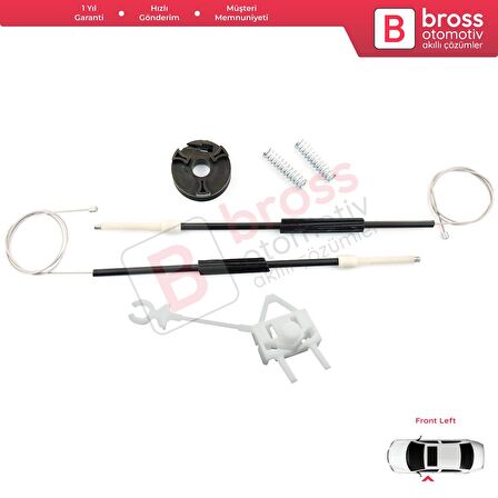 Fiat Doblo MK1 MPV Van 119 223 2001-2010 51718404 İçin Ön Sol Kapı Cam Kriko Tamir Seti