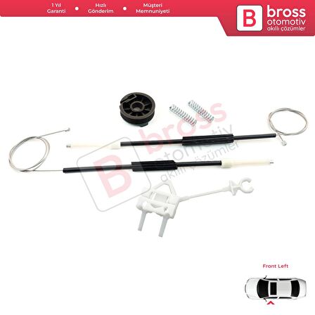 Fiat Doblo MK1 MPV Van 119 223 2001-2010 51718404 İçin Ön Sol Kapı Cam Kriko Tamir Seti