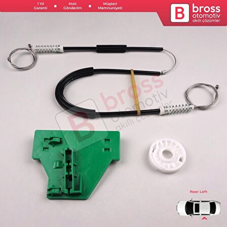 Audi A4 B6 8E2 8E5 B7 8EC 8ED Seat Exeo 3R 4/5 Kapı 8E0839461 İçin Arka Sol Cam Kriko Tamir Seti