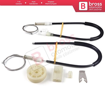 Renault Megane MK1 X64 DA0/1 Coupe 1996-2003 2/3 Kapı 7700834394 İçin Sol Kapı Cam Kriko Tamir Seti