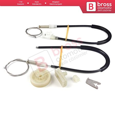 Renault Megane MK1 X64 DA0/1 Coupe 1996-2003 2/3 Kapı 7700834394 İçin Sol Kapı Cam Kriko Tamir Seti