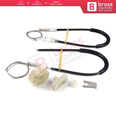 Renault Megane MK1 X64 DA0/1 Coupe 1996-2003 2/3 Kapı 7700834394 İçin Sol Kapı Cam Kriko Tamir Seti