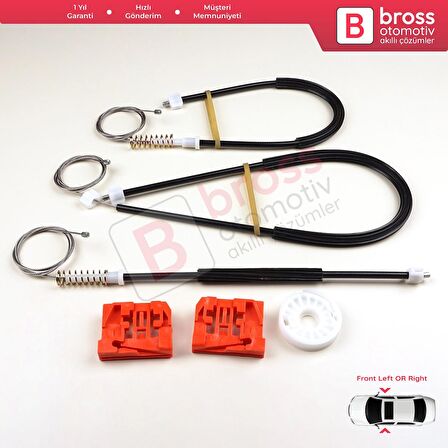 VW Touran MK1 1T1 1T2 1T3 2003-15 1T1837461 1T1837462 İçin Ön Sağ veya Sol Kapı Cam Kriko Tamir Seti