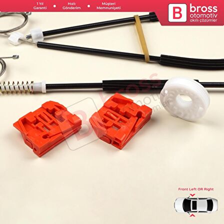 VW Touran MK1 1T1 1T2 1T3 2003-15 1T1837461 1T1837462 İçin Ön Sağ veya Sol Kapı Cam Kriko Tamir Seti