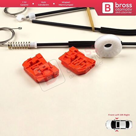 VW Touran MK1 1T1 1T2 1T3 2003-15 1T1837461 1T1837462 İçin Ön Sağ veya Sol Kapı Cam Kriko Tamir Seti