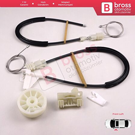 Renault Scenic MK1 JA JA0/1 1996 -2003 7700838592 İçin Ön Sol Kapı Cam Kriko Tamir Seti