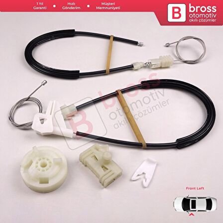 Renault Scenic MK1 JA JA0/1 1996 -2003 7700838592 İçin Ön Sol Kapı Cam Kriko Tamir Seti