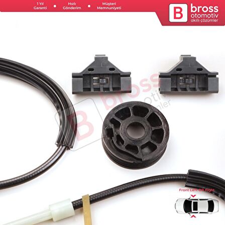 VW Polo MK3 6N1 6N2 1994-2001 2/3 Kapı 6N3837401 İçin Manuel Ön Sağ veya Sol Cam Kriko Tamir Seti