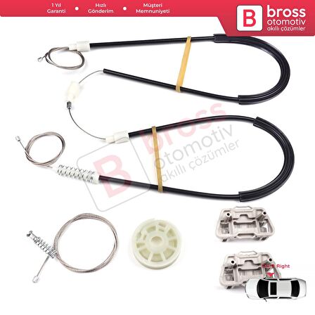 Ford Focus MK1 2000-2007 4/5 Kapı 6S4Z5423200BA İçin Elektrikli Ön Sağ Kapı Cam Kriko Tamir Seti