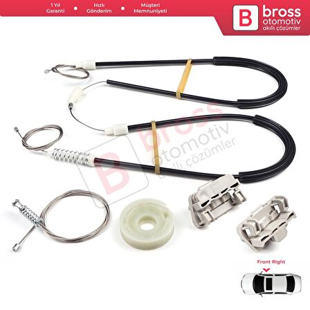 Ford Focus MK1 2000-2007 4/5 Kapı 6S4Z5423200BA İçin Elektrikli Ön Sağ Kapı Cam Kriko Tamir Seti