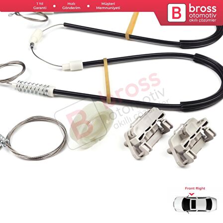 Ford Focus MK1 2000-2007 4/5 Kapı 6S4Z5423200BA İçin Elektrikli Ön Sağ Kapı Cam Kriko Tamir Seti