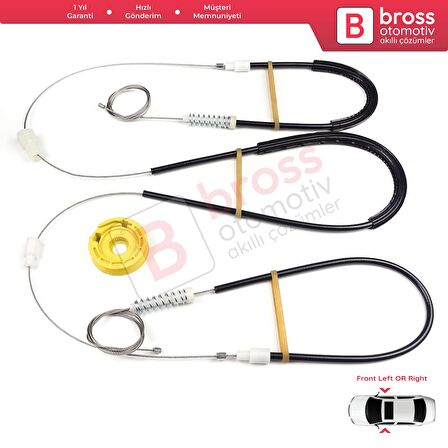 BMW 5 Serisi E39 1996-03/1999 4/5 Kapı Makyajsız Kasa İçin Ön Sağ veya Sol Kapı Cam Kriko Tamir Seti