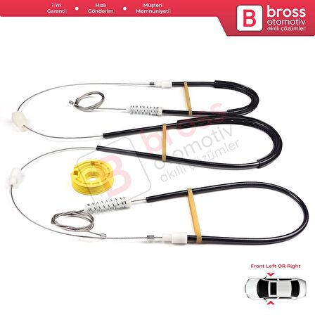 BMW 5 Serisi E39 1996-03/1999 4/5 Kapı Makyajsız Kasa İçin Ön Sağ veya Sol Kapı Cam Kriko Tamir Seti