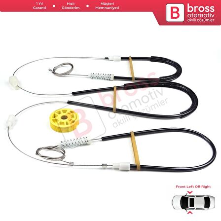 BMW 5 Serisi E39 1996-03/1999 4/5 Kapı Makyajsız Kasa İçin Ön Sağ veya Sol Kapı Cam Kriko Tamir Seti