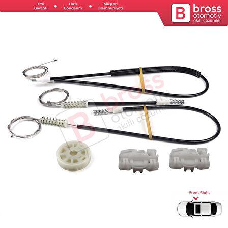 Land Rover Freelander MK1 1997-2006 3/5 Kapı LR006371 İçin Elektrikli Ön Sağ Cam Kriko Tamir Seti