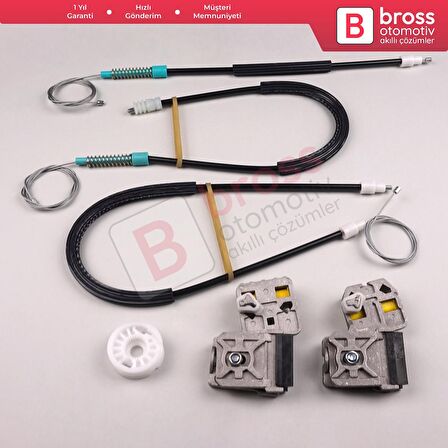 Peugeot 607 9D 9U 1999-2010 9222Q0 9650734880 İçin Ön Sağ Kapı Cam Kriko Tamir Seti Metal Ayaklı